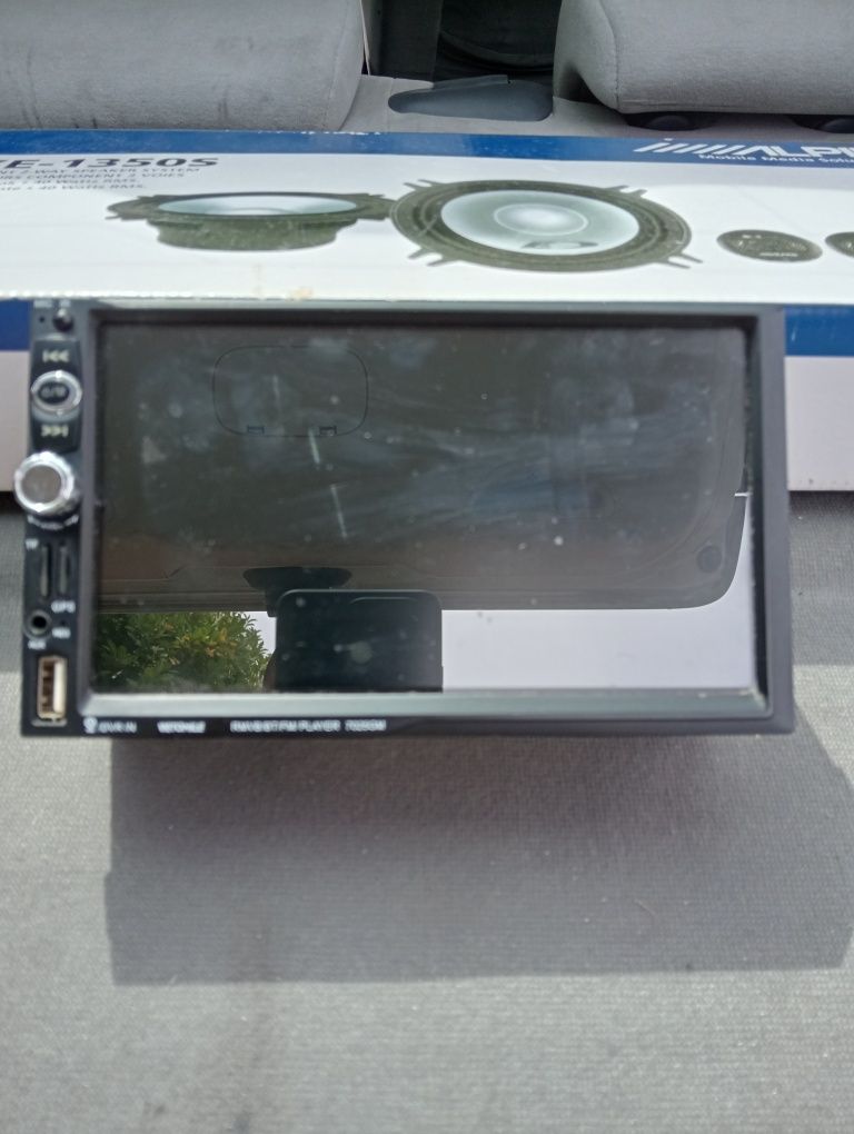 Rádio Android colunas e amplificador