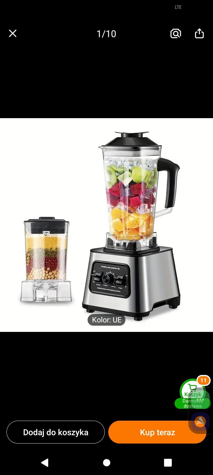 Blender elektryczny 2,5 l  . 6000W. Wielofunkcyjny mikser