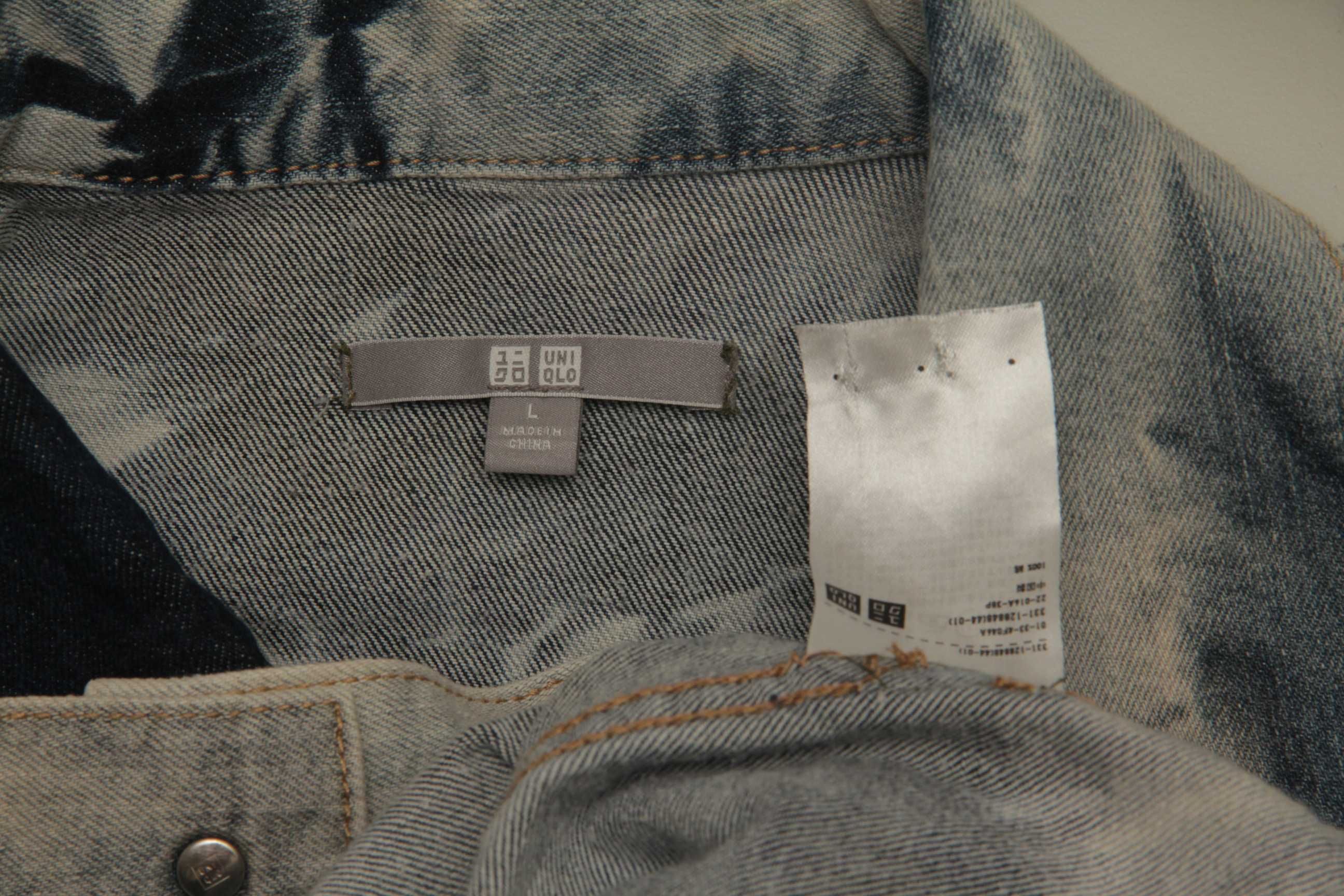 Uniqlo рр L куртка джинсовая из хлопка