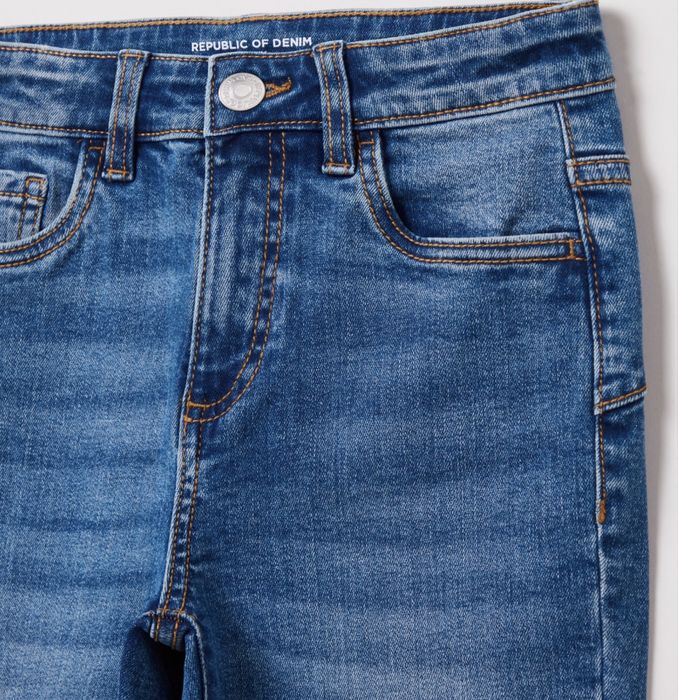 Підліткові джинси для дівчинки 146 см Сині