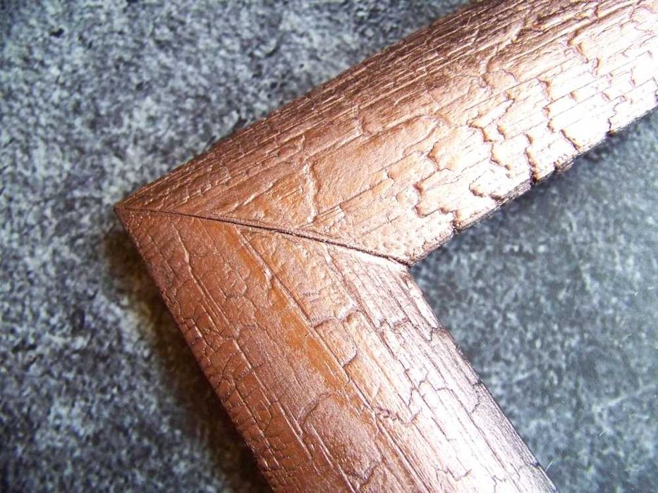 Zwęglona rama do obrazu lustra na zamówienie 50 x 40 cm Miedź Chrom