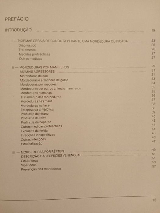 Mordeduras e Picadas por Animais da Fauna Portuguesa