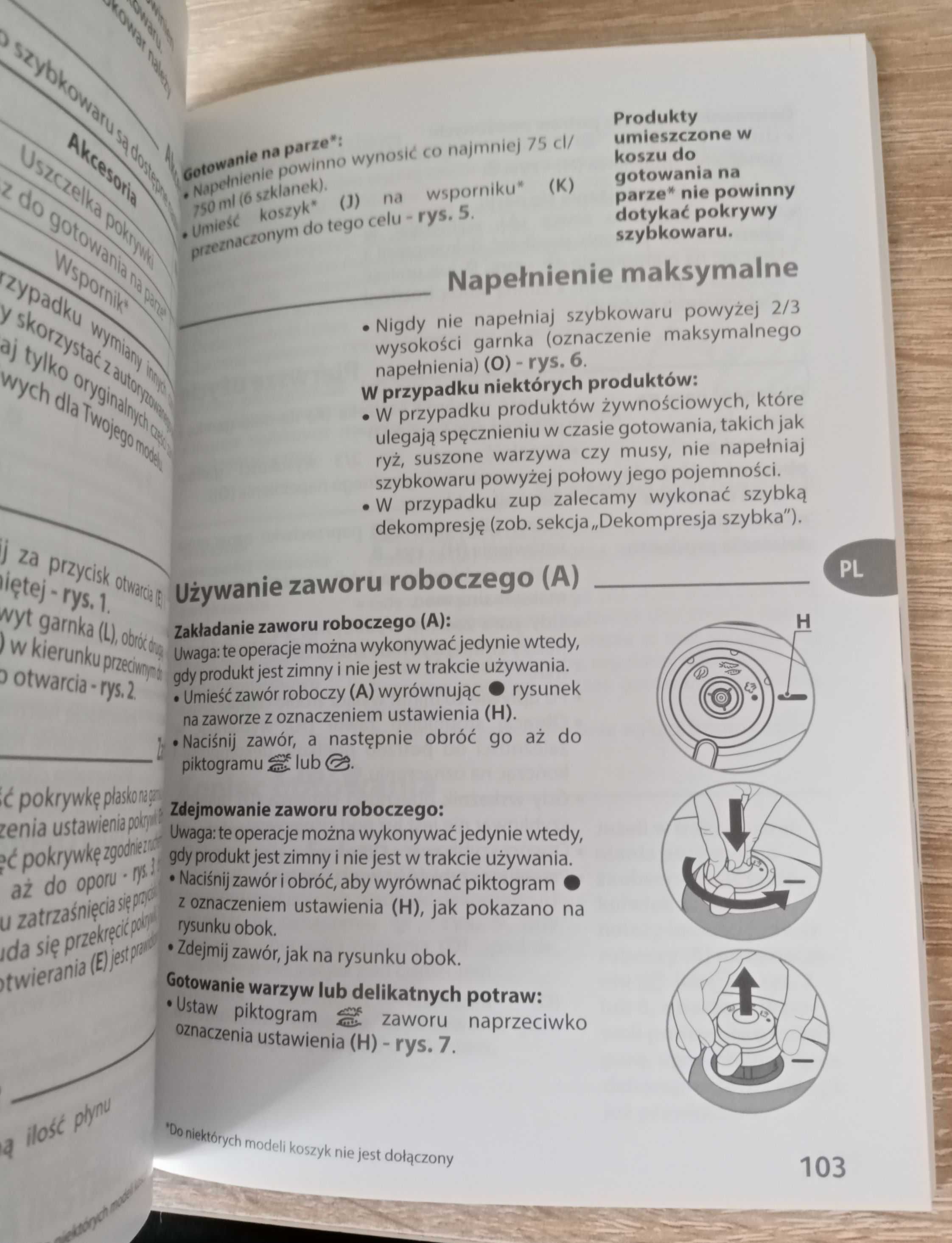 szybkowar Tefal Secure 5 Neo, 6 litrów,  instrukcja PL