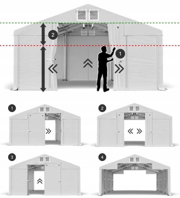 Павильон садовый 5 x 6 м x 2/2,91m 240 г/м²