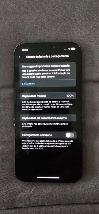 Telemóvel/Smartphone iPhone 12, 64 GB, preto, usado, bateria nova