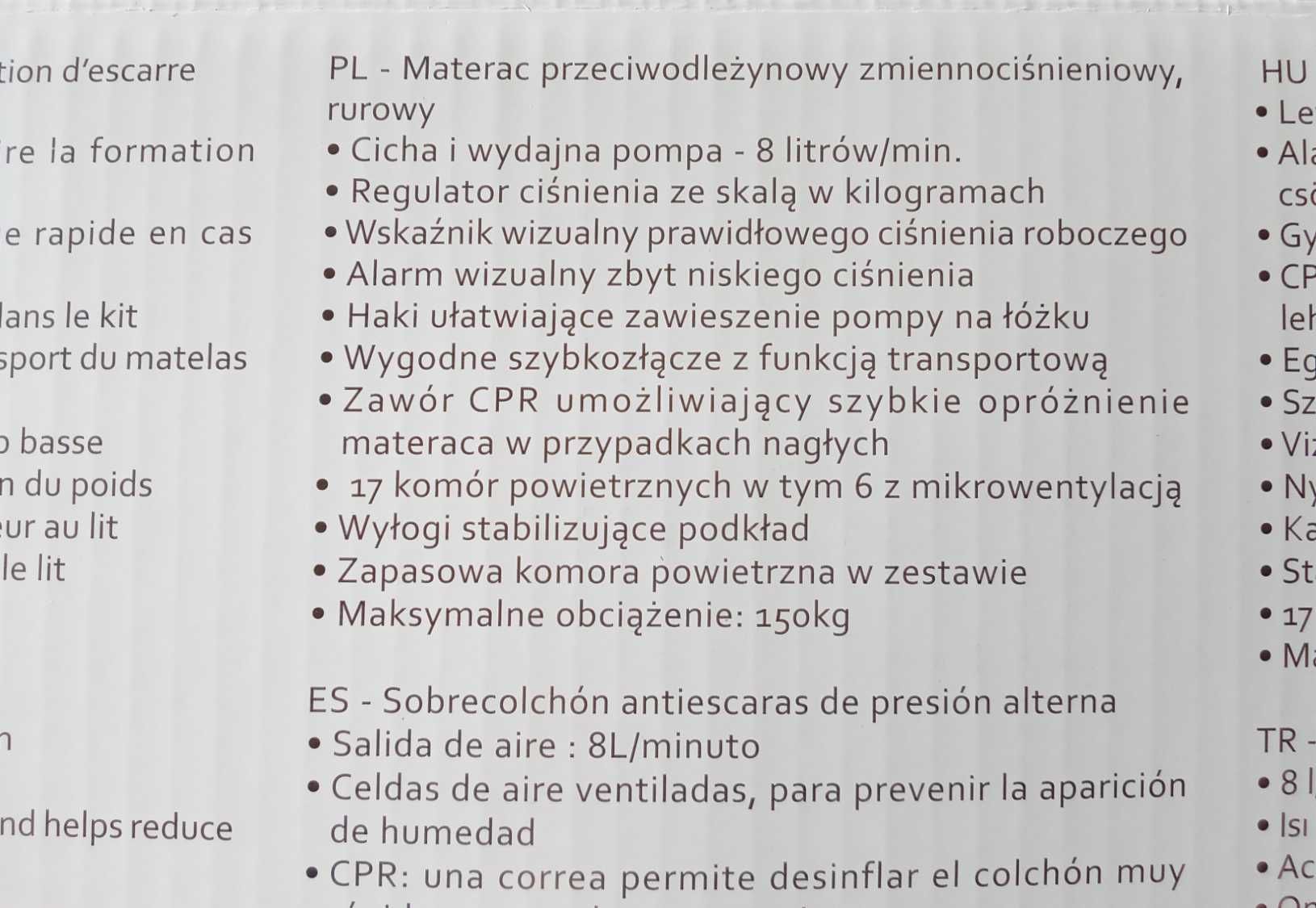 materac przeciwodleżynowy