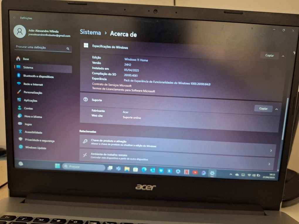 Computador portátil Acer
