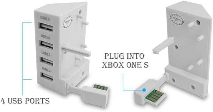 USB Hub 2.0 do Xbox One S, 4-portowy rozdzielacz