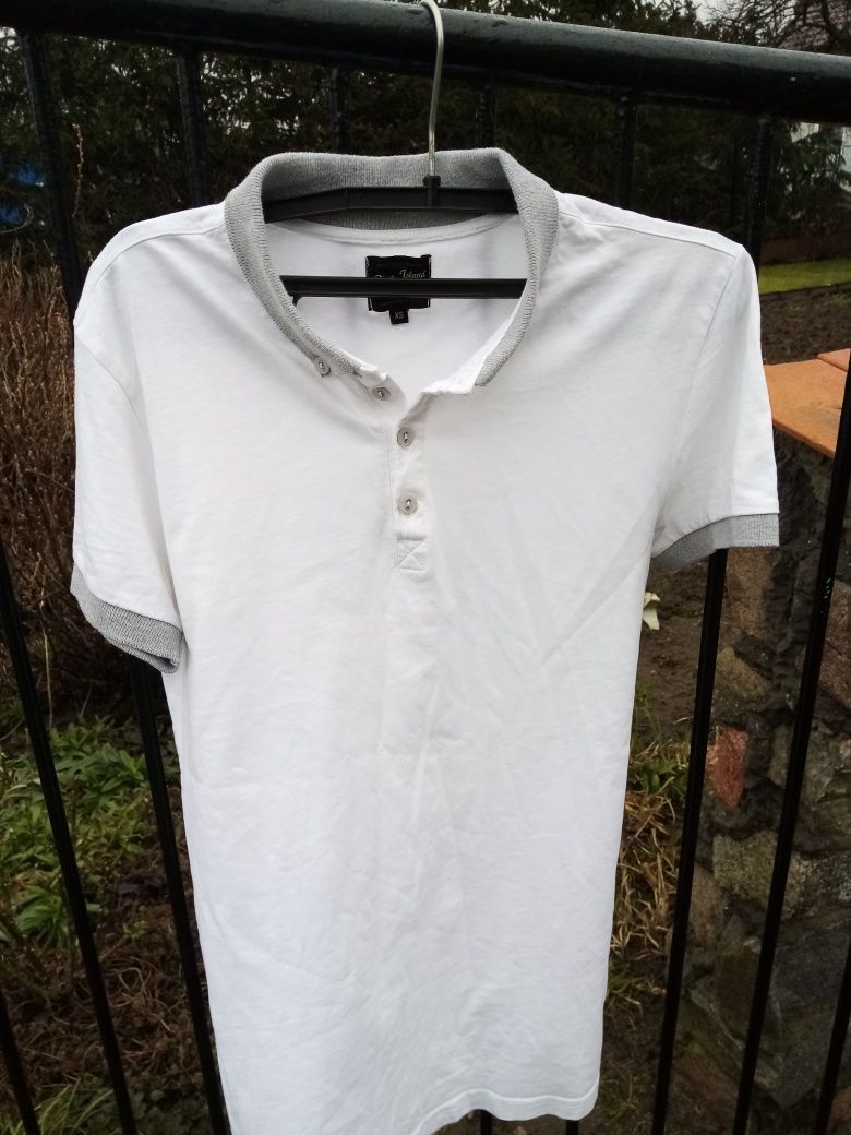 Biała koszulka polo xs. River Island, bawełna.