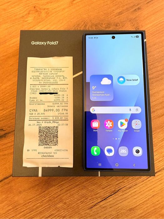 Продам Samsung Fold 7 UA (12/512) Blue офіційний