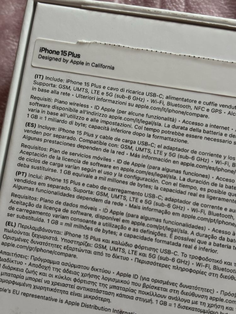 Iphone 15 plus - Cor rosa - 128 GB Excelente estado