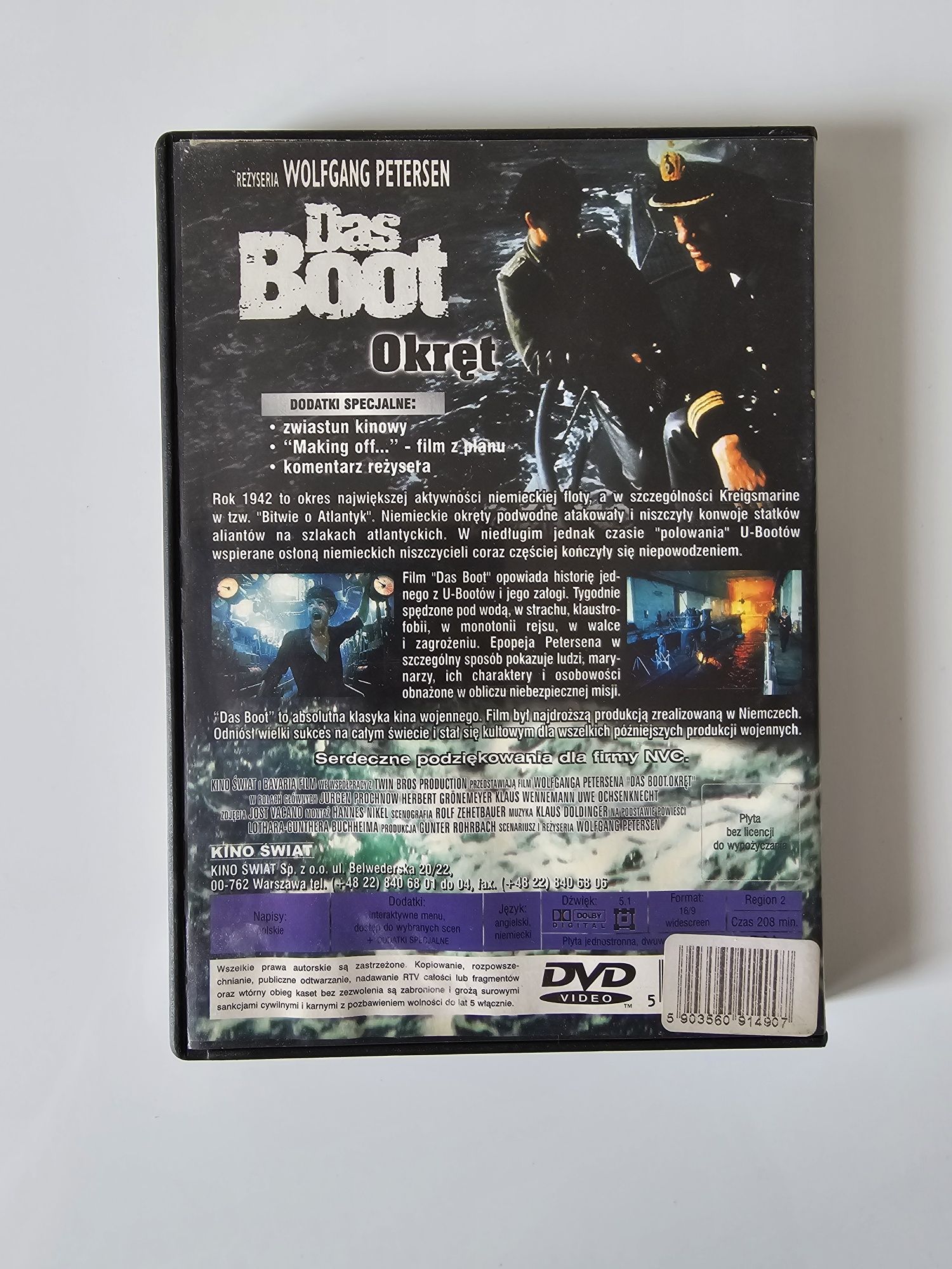 Okręt film DVD Das Boot