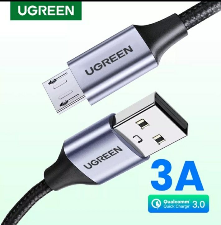 Usb - Micro USB, Ugreen 3A шнур зарядки