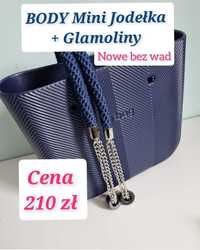 Nowe Body Jodełka obag Blue Navy I uchwyty liny