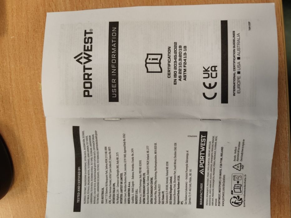 Kalosze czarne nowe Portwest męskie rozmiar 45