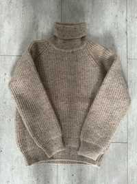 Sweter golf Aran Sweater 100% wełna wool