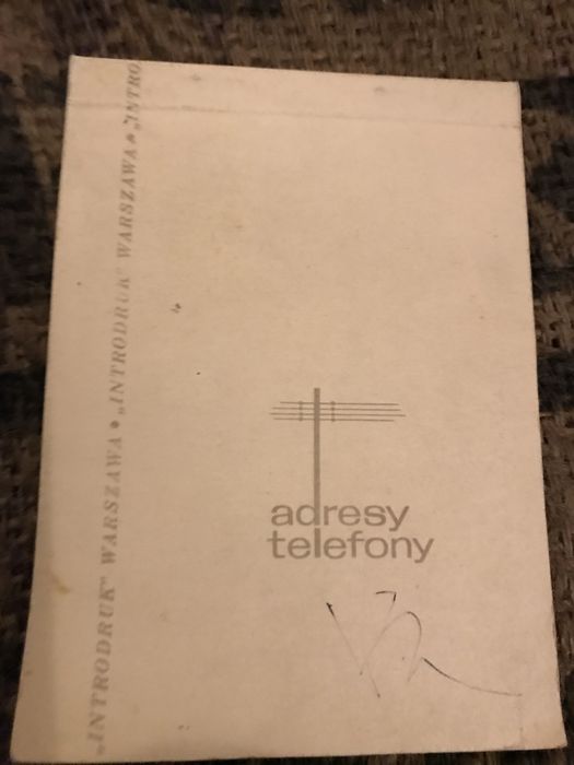 Notatnik Adresy Telefony - Introdruk Warszawa, czasy PRL