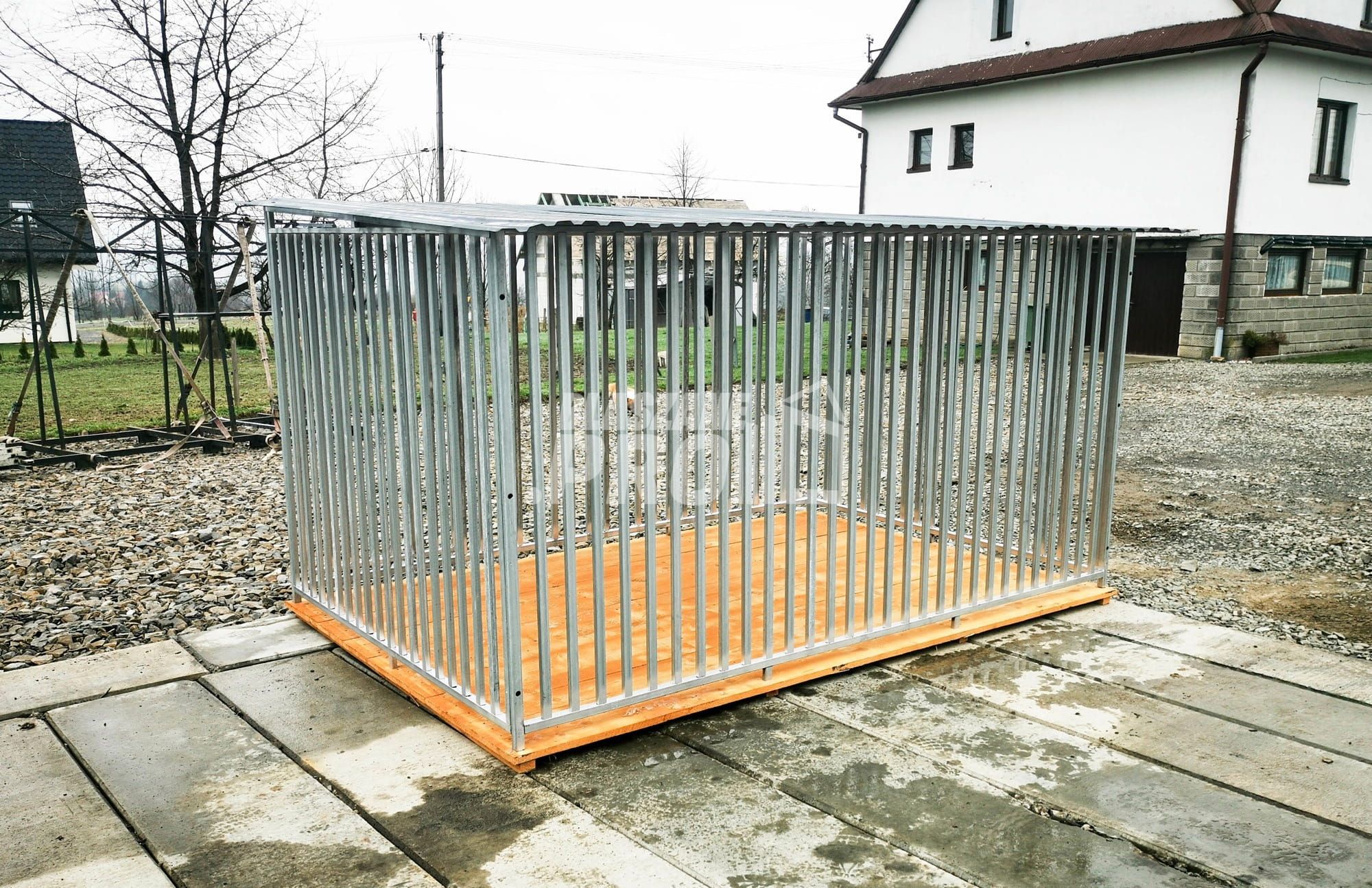 Kojec dla Psa3x2m Mocny z profili zamkniętych Podłoga drewniana GP265
