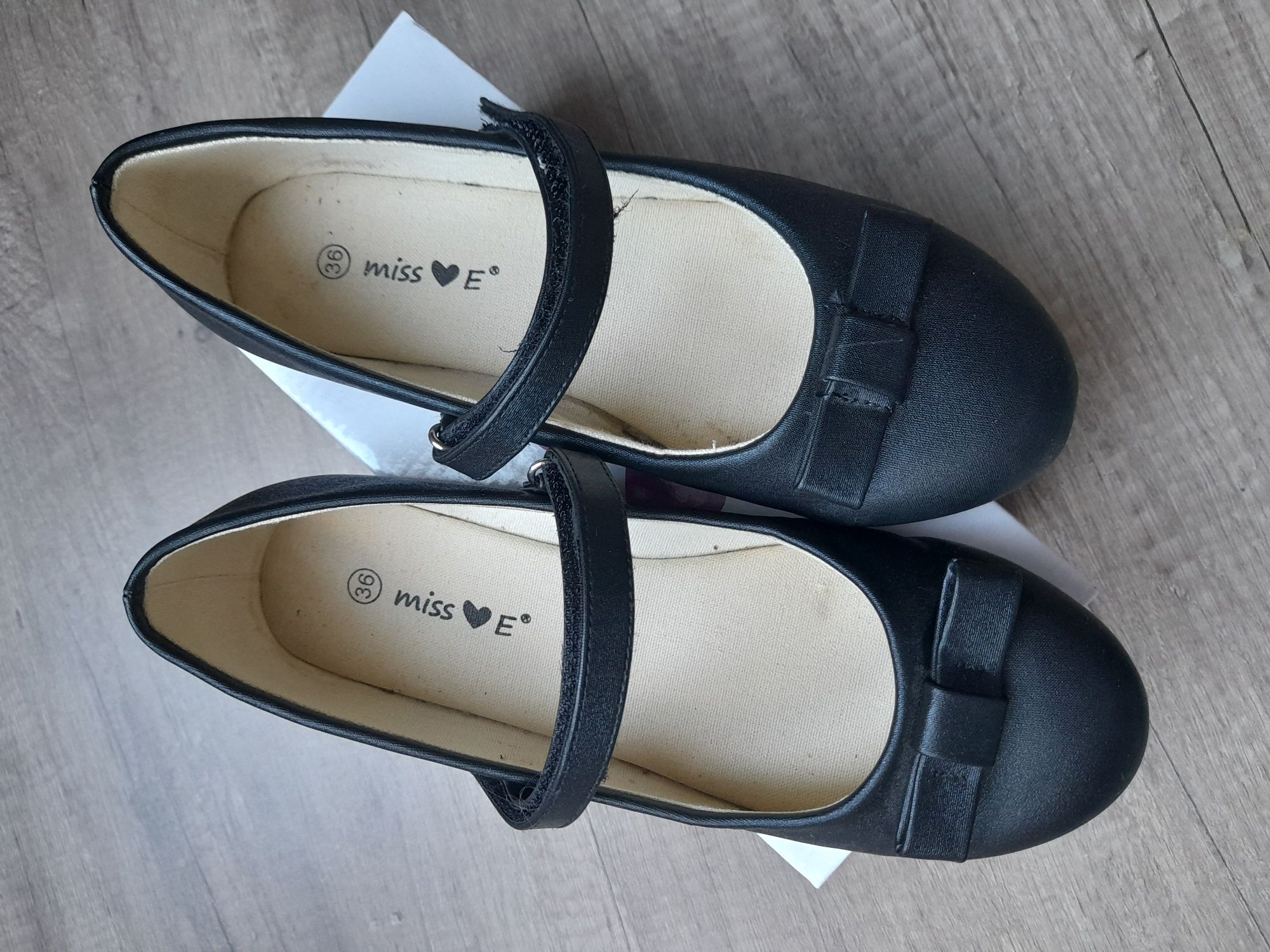 Baleriny, pantofelki buty czarne r. 36