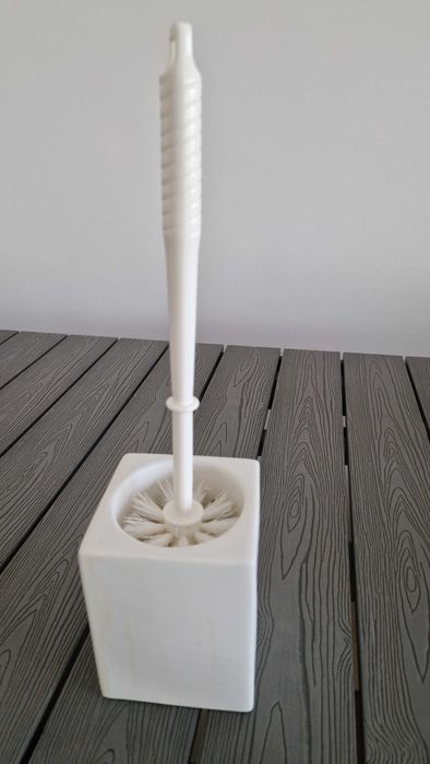 Conjunto piaçaba branco de cerâmica