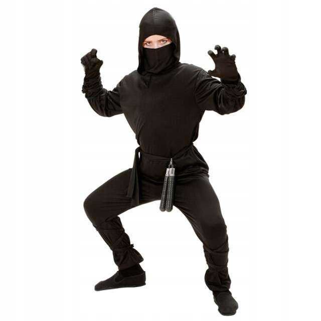 Strój dla dzieci "Ninja Black Warrior", WIDMANN, rozm. 158 (11-13 lat)