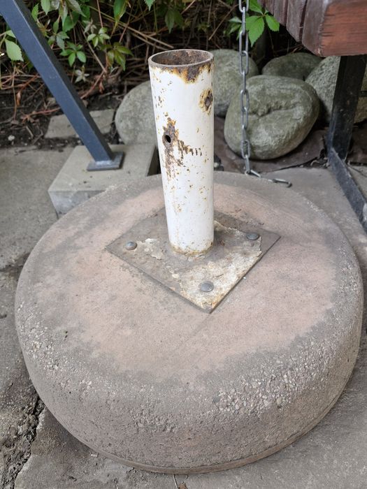 Betonowa postawa pod parasol