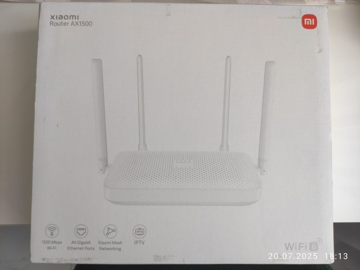 Wi-Fi 6,  вай фай Маршрутизатор Xiaomi Router AX1500