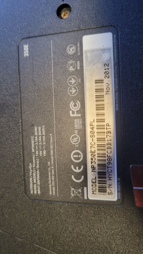 Laptop Samsung NP350E7C i