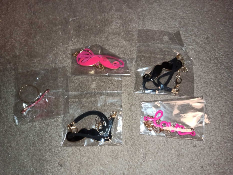 Бижутерия для девочки, браслеты, кольцо "усы"