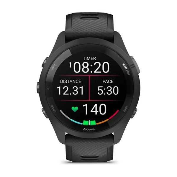 Forerunner 265 з чорним корпусом та  силіконовим ремінцем 010-02810-10