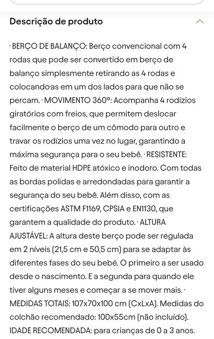 Vendo berço  recém nascido