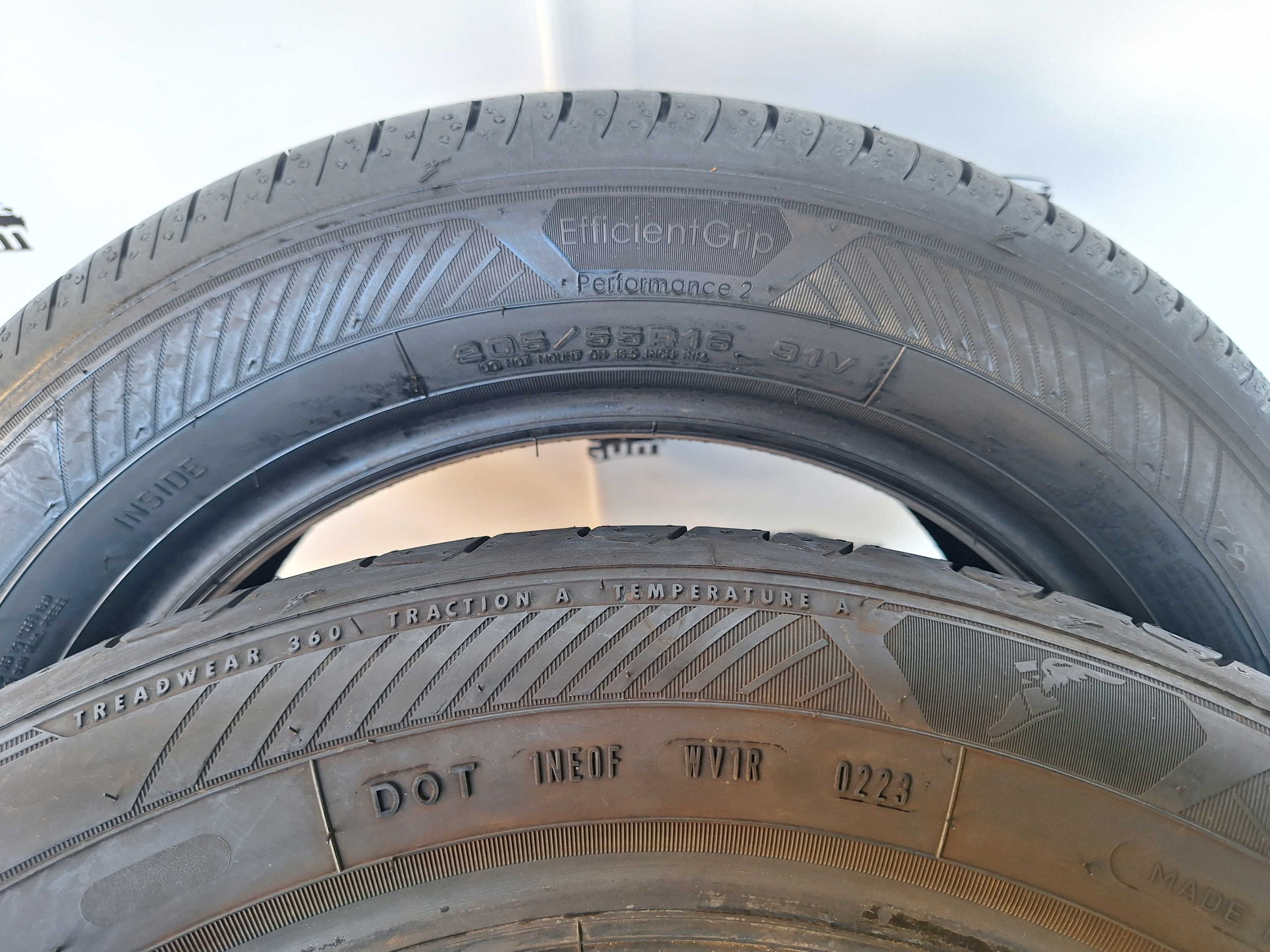 Opony 205/55 R 16 Goodyear EfficientGrip Performance 2 Jak Nowe