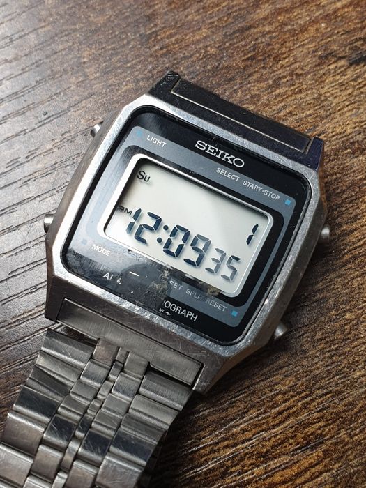 Lata 80te Elektroniczny zegarek Seiko A914-5A09