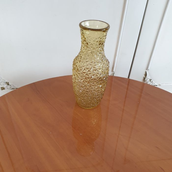 Wazon lodowy grys zolty prl wazon vintage