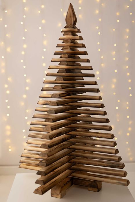 Choinka drewniana ekologiczna, naturalne drzewko świąteczne 114 cm