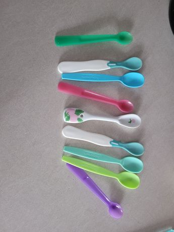 Łyżeczki plastikowe kolorowe dla niemowląt