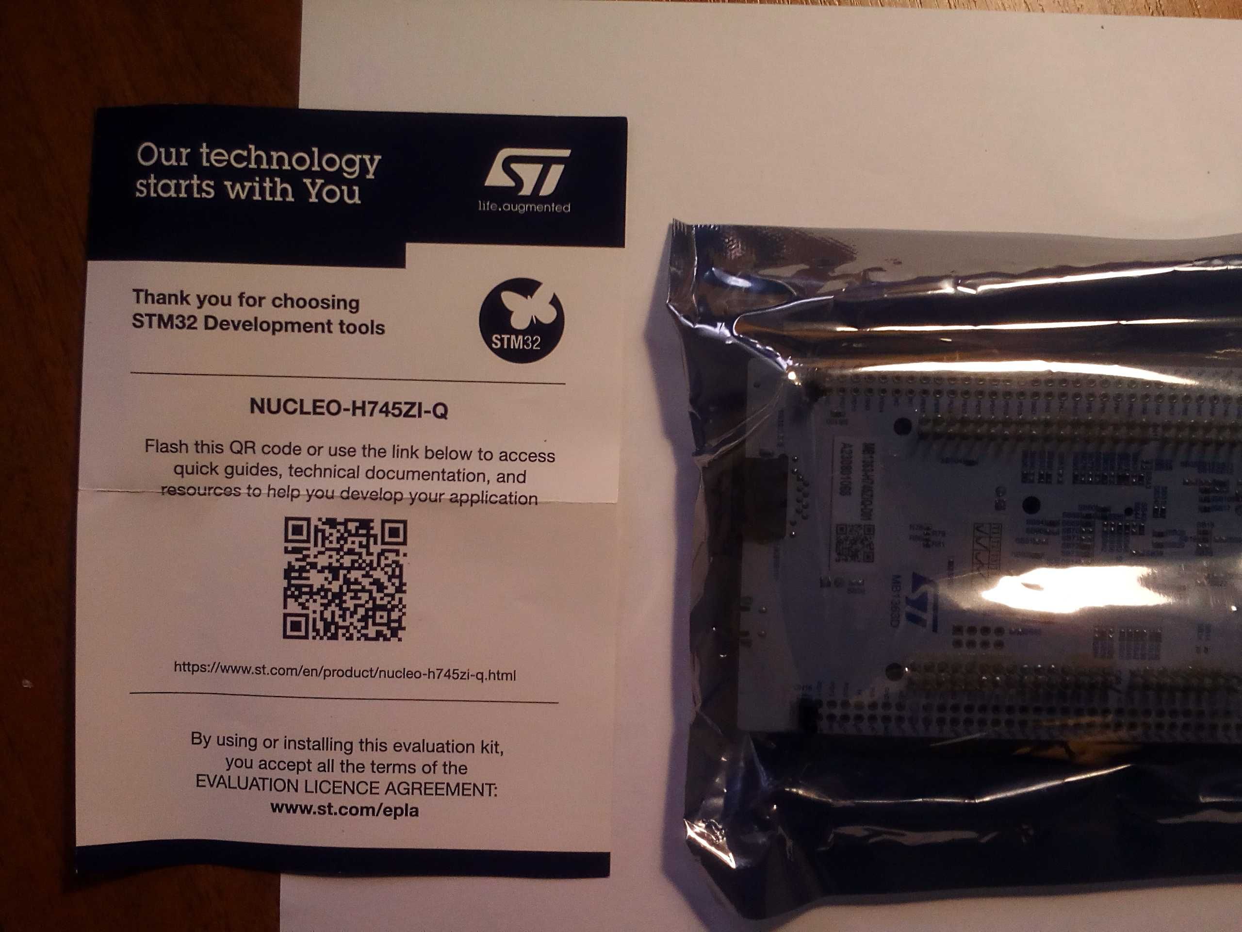 Плата мікроконтролерна STM32H745 NUCLEO  НОВА або Програмні коди