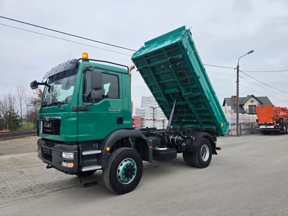 MAN TGM18.340/3 STRONNA WYWROTKA/4X4/134 TYŚ Przebieg!!!  Import Niemcy,Stan Idealny,Nowe Opony,Napęd 4x4