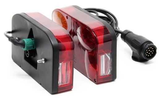 Lampy tylne do przyczepy lawety + wiązka instalacja 12m 13PIN