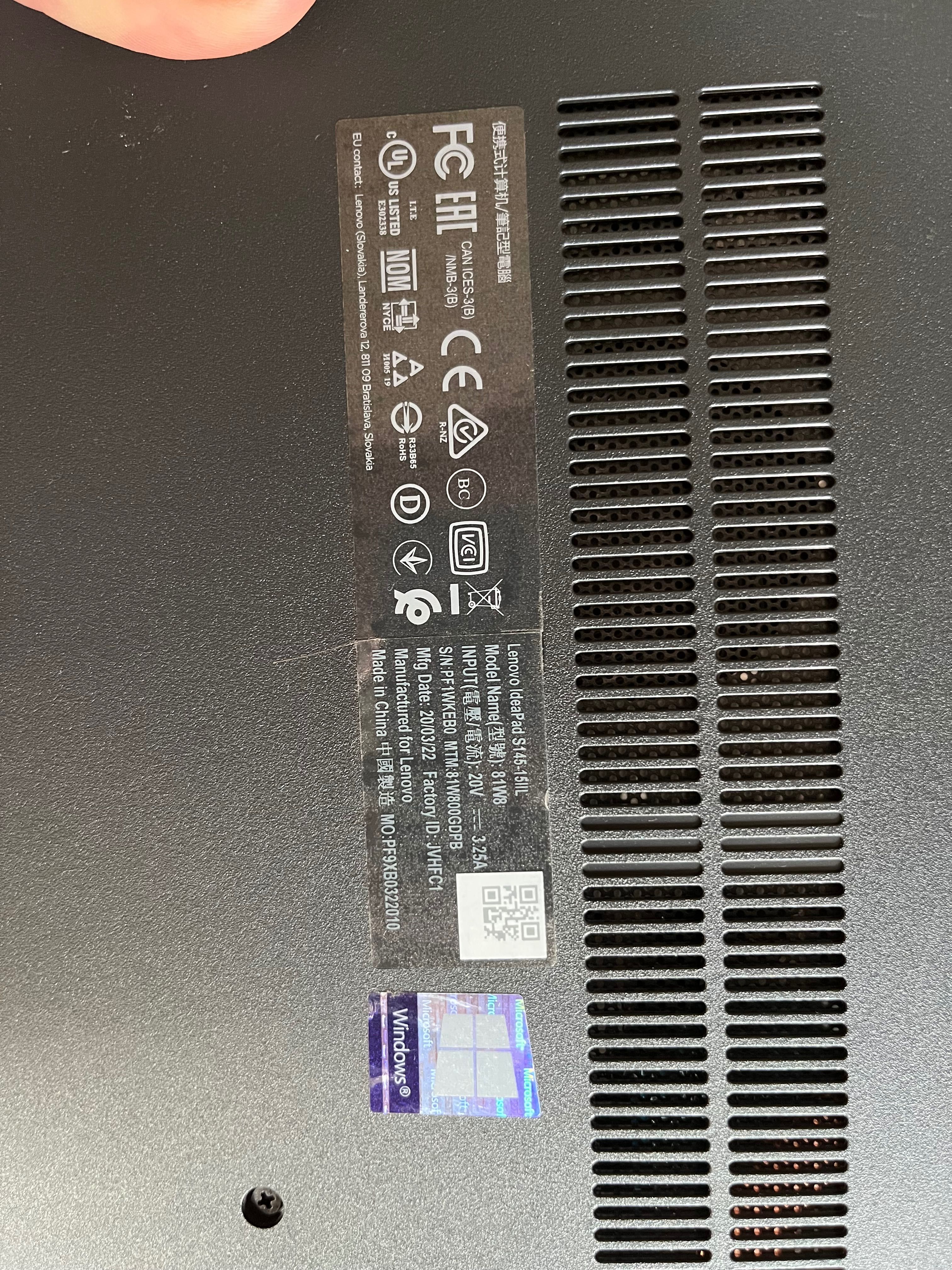 Laptop Lenovo Ideapad S145-15IIL