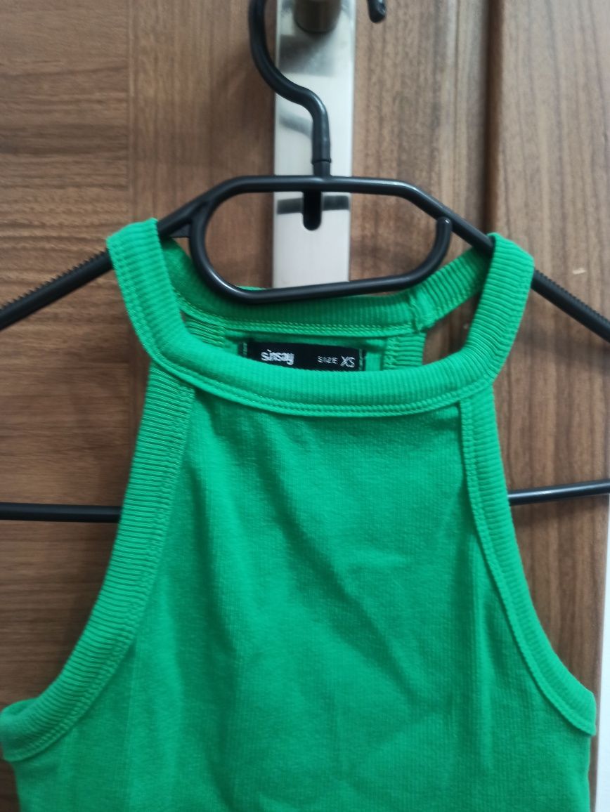 Zielony top halter sinsay XS S