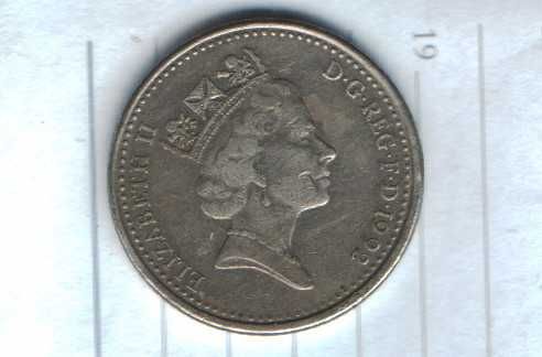 Монета 10 пенсов 1992 г. Elizabeth II