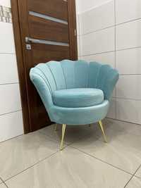 Fotel Muszelka welur velvet różne kolory krzesło