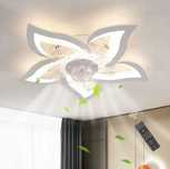 Śliczna Lampa Kwiat Lotosu 50W wiatrak pilot