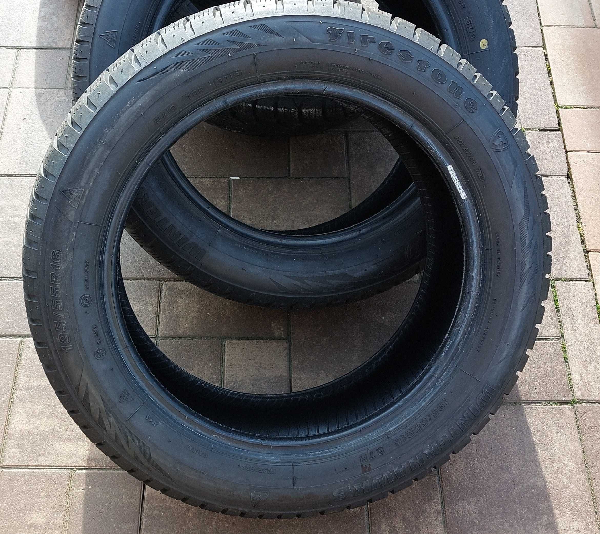 opony zimowe 195/55/R16 używane - komplet - tanio - na lato