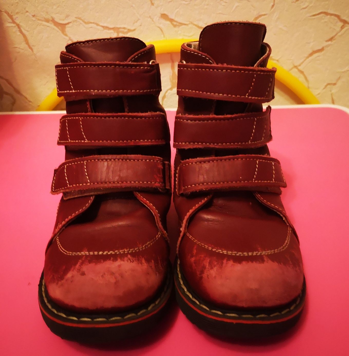 Зимние кожаные ортопедические ботинки сапожки KODO 27 р