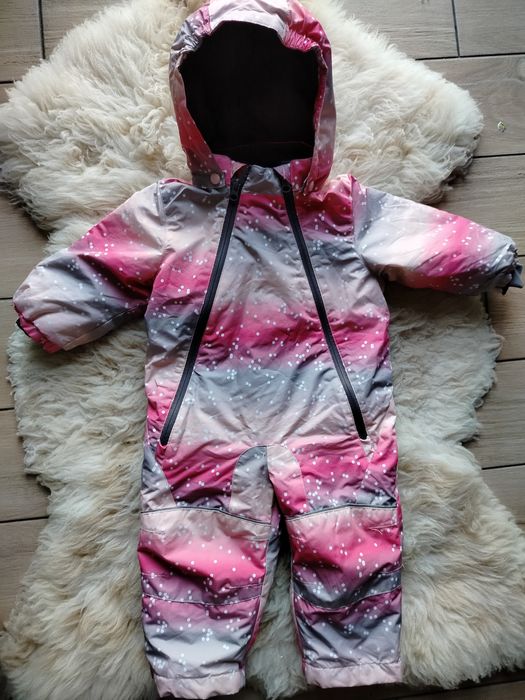 Kombinezon zimowy dziewczęcy na sanki jednoczęściowy