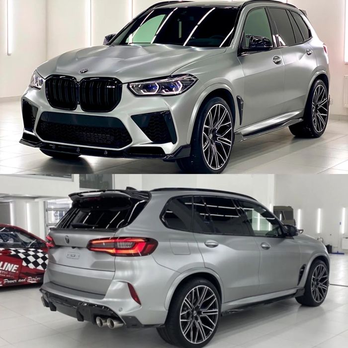 Обвес губа юбка накладка для BMW X5М F95 G05 лезвия на пороги спойлер