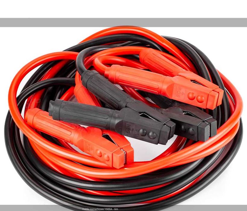Kable rozruchowe - przewody 1500A 6 metrów MOCNE GRUBE +GRATIS