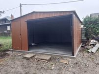 Garaż blaszany blaszak 4x5 dach dwuspadowy